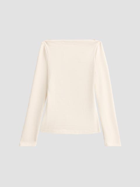 Ralph Lauren Women's Marybeth Rib-Knit Stretch-Silk Top - Lux Cream