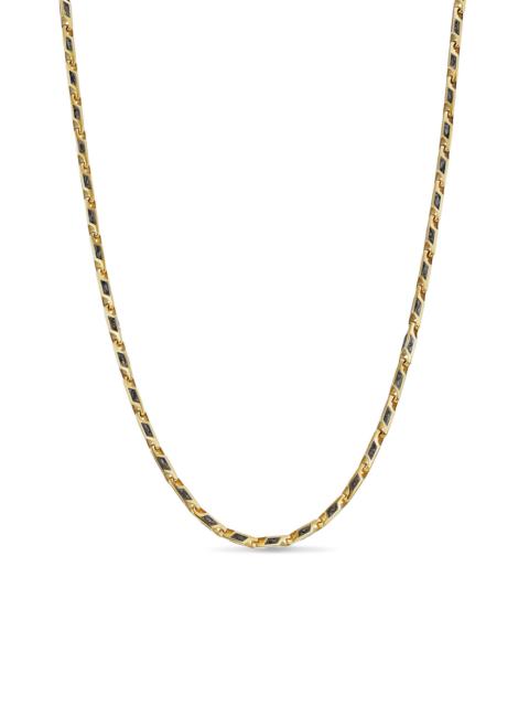 DAVID YURMAN Men's Streamline Faceted Chain Necklace in 18K Yellow Gold - Forged Carbon