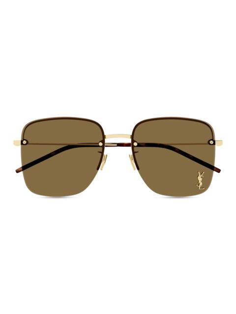 SAINT LAURENT Women's Color Animation 58MM Rimless Square Sunglasses - Havana Gold Havana
