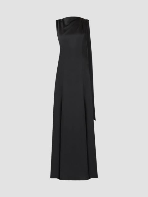 Shoshanna Women's Frankie Draped Charmeuse Gown - Jet