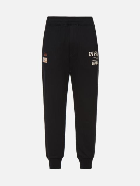 EVISU GODHEAD AND LOGO DAICOCK PRINT SWEATPANTS
