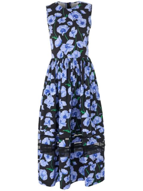 CAROLINA HERRERA floral-print midi dress
