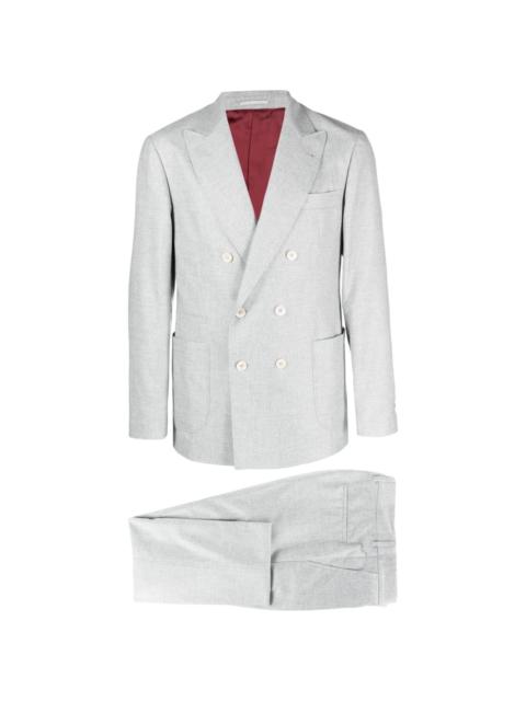 Brunello Cucinelli double-breasted flannel suit