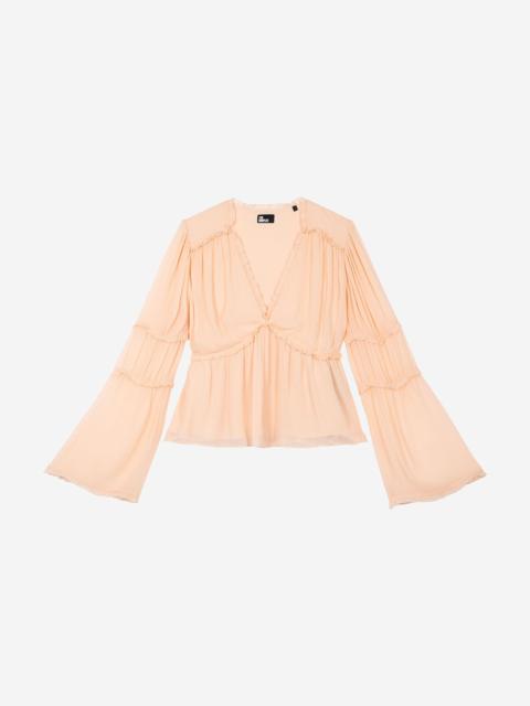 The Kooples TOP WITH PEACH RUFFLES