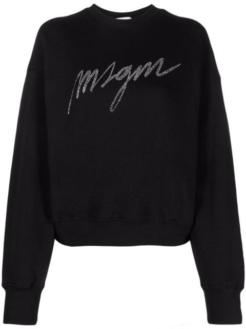 MSGM rhinestone-embelished sweatshirt