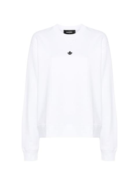 appliquÃ©-logo cotton sweatshirt