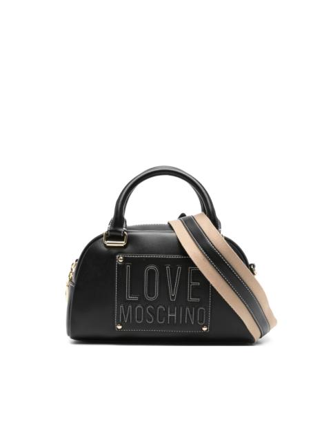 Moschino logo-appliqué top-handle tote bag