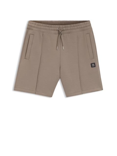 HUGO SHORTS WITH STACKED-LOGO TRIM