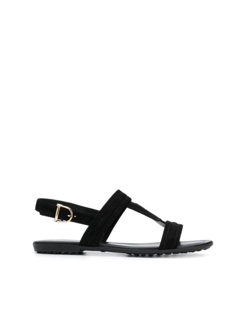Tod's low heel slingback sandals