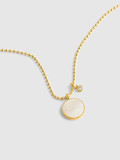 Madewell Mother-of-Pearl Bezel Set Ball Chain Necklace