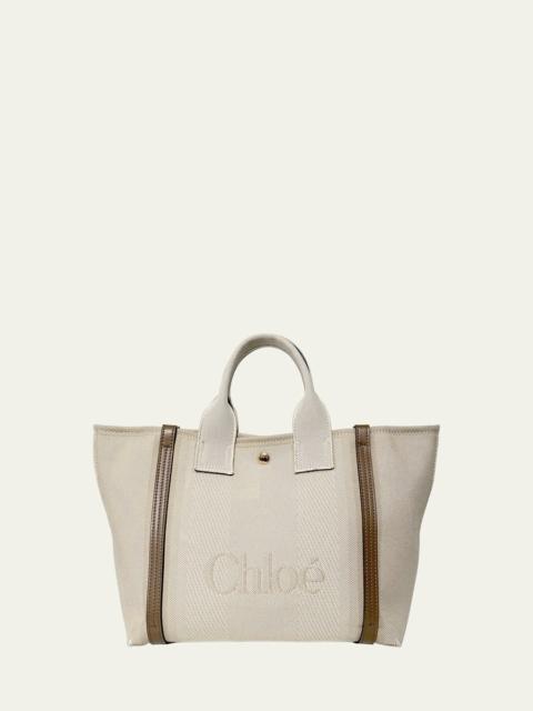 Chloé Small Tote Bag in Jacquard Canvas