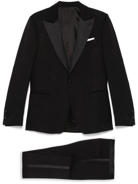 LARDINI satin-trim suit