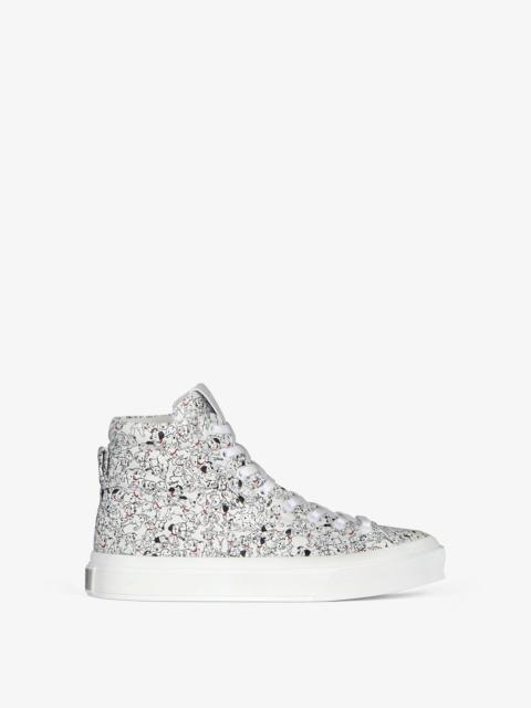 Givenchy 101 DALMATIANS CITY HIGH SNEAKERS IN LEATHER
