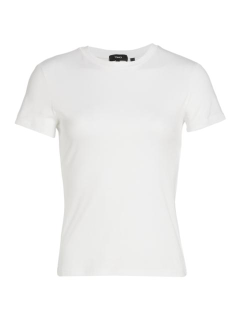 Theory Women's Tiny Short-Sleeve Cotton Tee - White