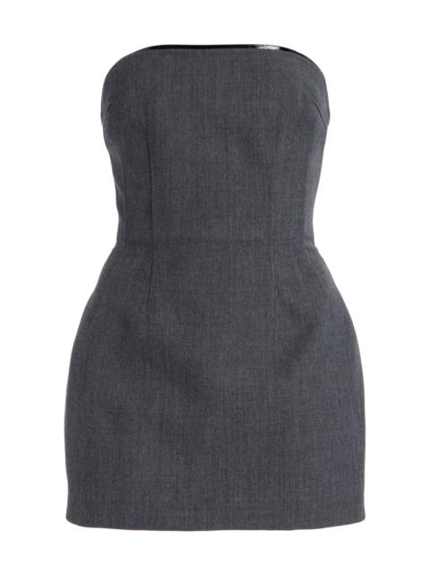 LaQuan Smith Strapless Mini Dress grey
