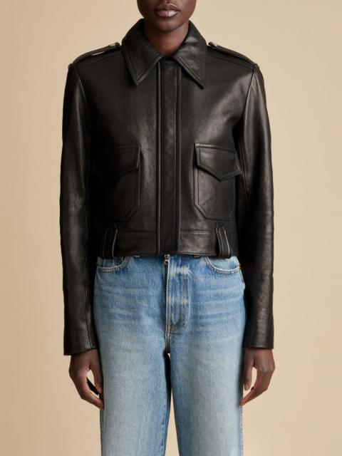 KHAITE The Cordelia Jacket in Black Leather