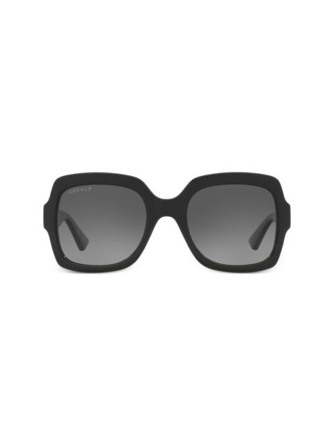 logo-plaque square-frame sunglasses