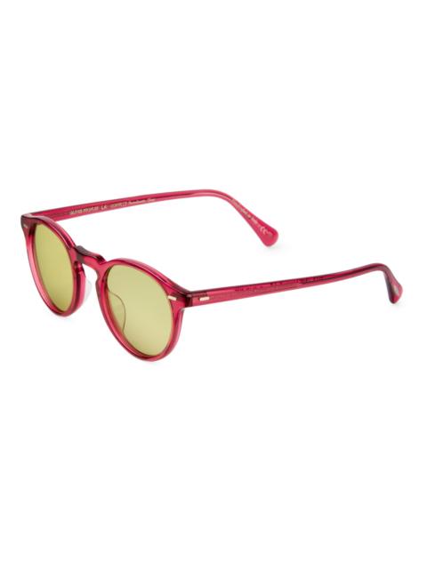 Oliver Peoples Women's 47MM Acetate Round Sunglasses - Burgunday Green