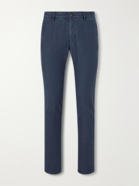 SLOWEAR Slim-Fit Straight-Leg Stretch-Cotton Trousers
