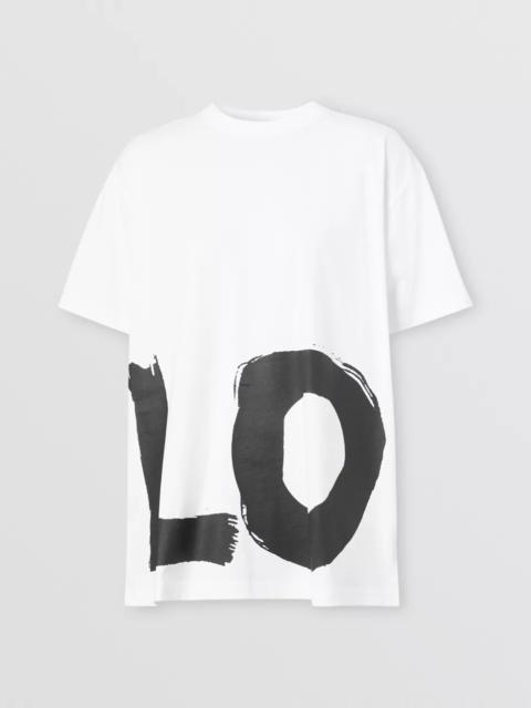 Love Print Cotton Oversized T-shirt