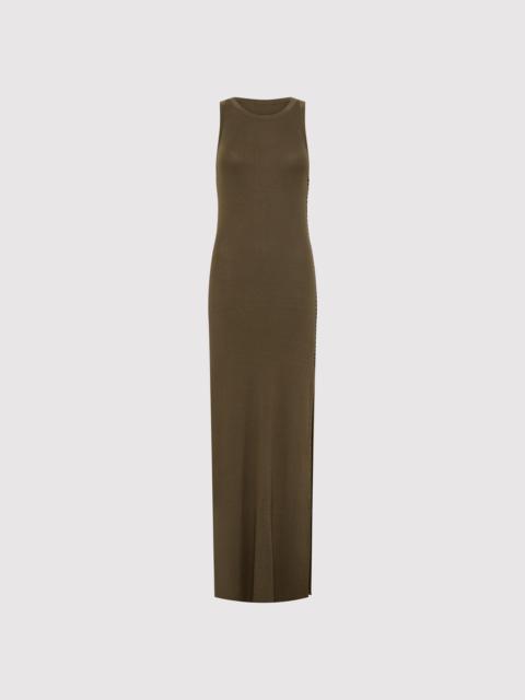 ST. AGNI Stitch Detail Dress - Kelp