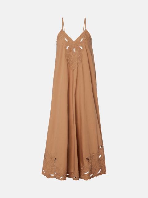 juliet dunn Broderie anglaise cotton slip dress
