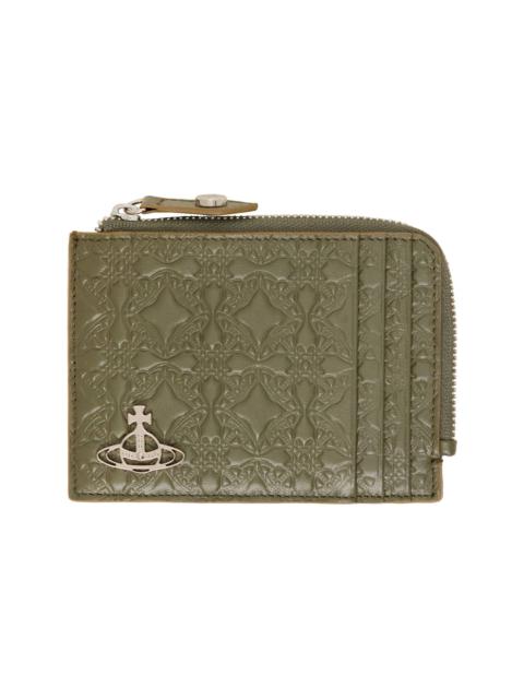 Vivienne Westwood Khaki Zip Card Holder