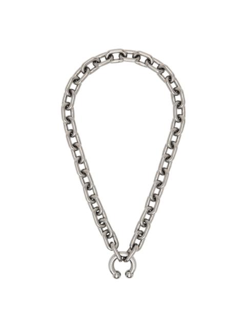 RANDOM IDENTITIES Gunmetal Prince Albert Chain Necklace