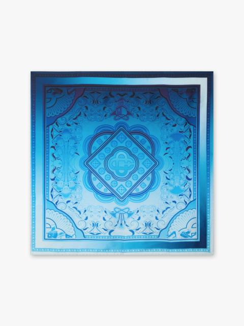 CASABLANCA Blue Gradient Egyptian Rug Medium Silk Scarf | Casablanca Paris