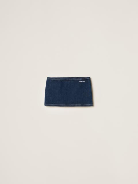 Miu Miu Stretch denim miniskirt