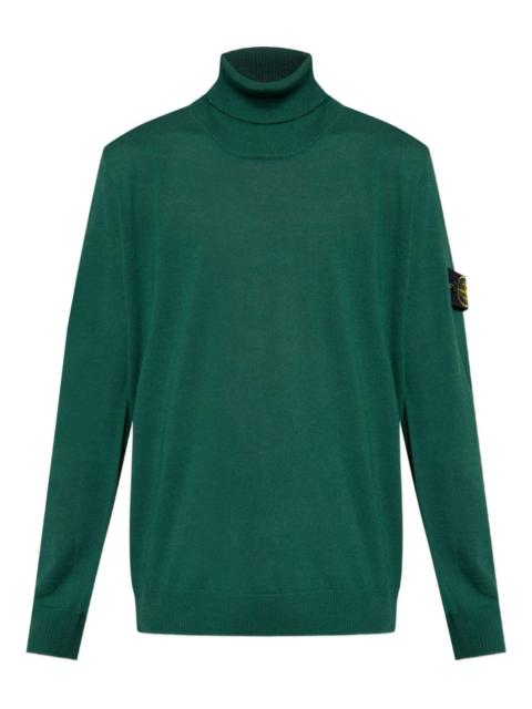 Stone Island roll-neck patch-pocket sweater