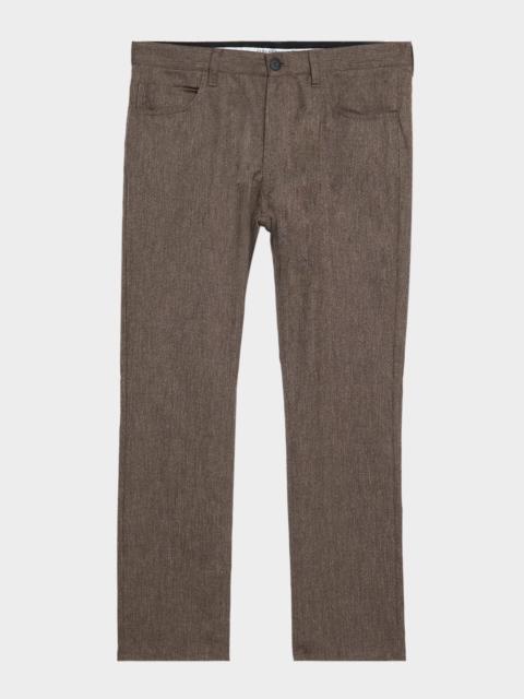 EMPORIO ARMANI Men's Wool and Cotton Melange Five-Pocket Pants