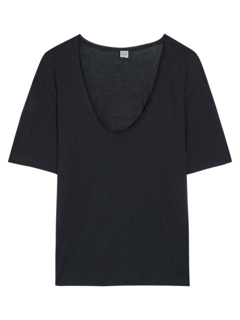 TOTEME Toteme Scoop-neck Cotton and Silk-blend T-shirt