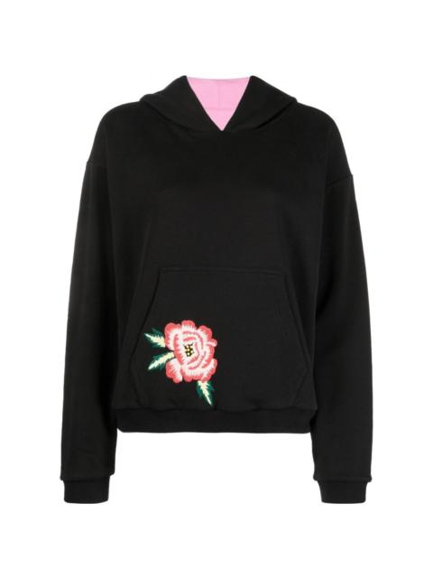floral embroidery hoodie
