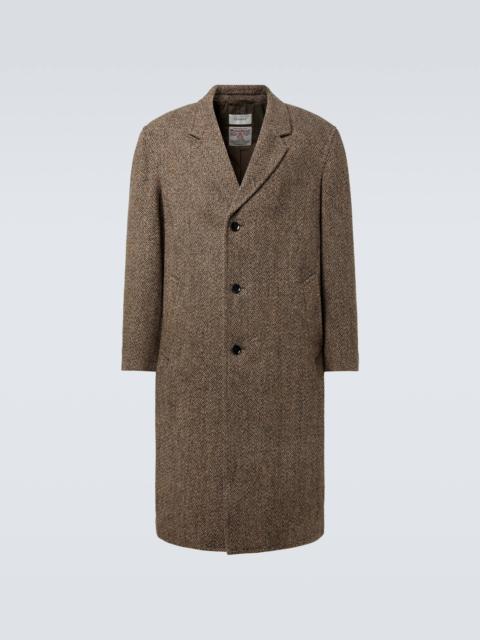 Lemaire Harris herringbone wool tweed coat