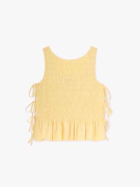 GANNI TOP IN YELLOW COTTON