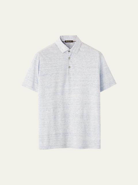 Loro Piana Men's Linen Jersey Dublon Polo Shirt