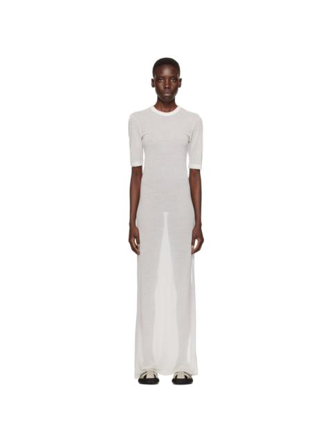 AMI Paris Off-White Slit Maxi Dress
