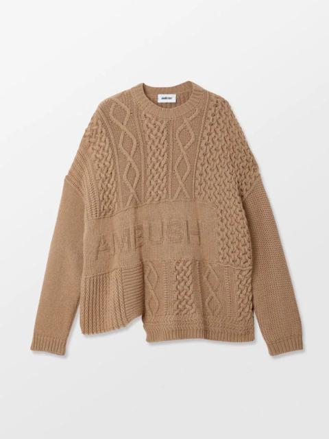 Ambush PATCHWORK KNIT CREWNECK