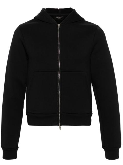 BALENCIAGA zip-up cotton hoodie
