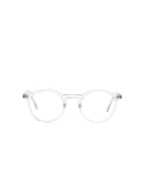 Moncler logo-plaque round-frame glasses