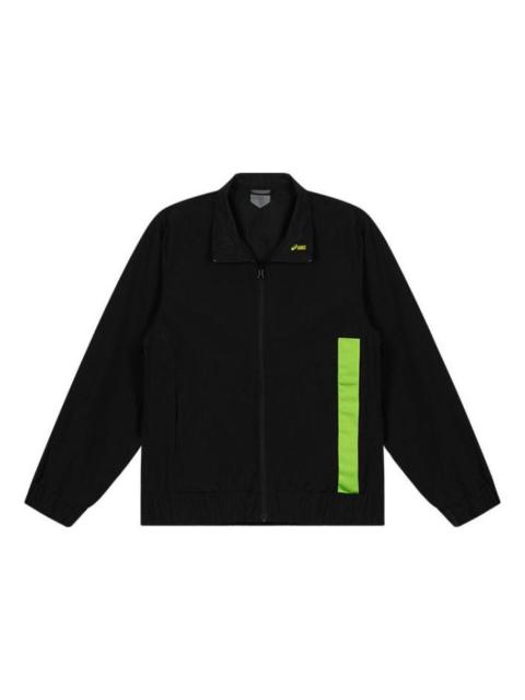 ASICS Casual Lapel Track Jacket 'Black' 2203A100-002