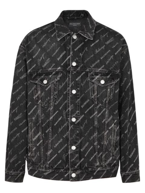 BALENCIAGA Logo-print denim jacket