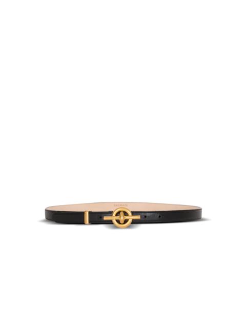 Balmain Calfskin T-Bar belt