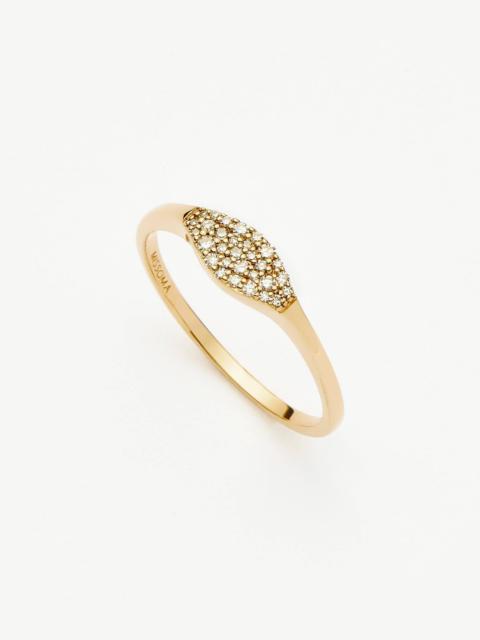 MISSOMA Solid Gold Diamond Signet Ring