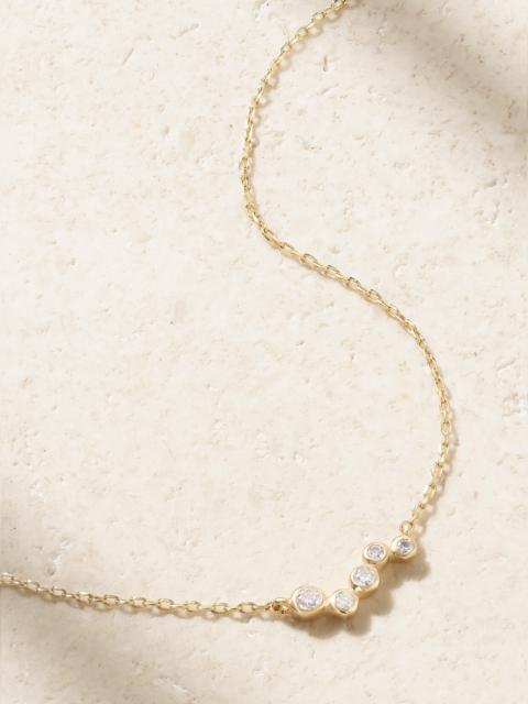 MATEO Wave 14-karat Gold Diamond Necklace