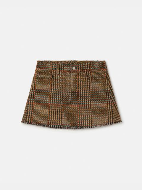 Wool Tweed Mini Skirt