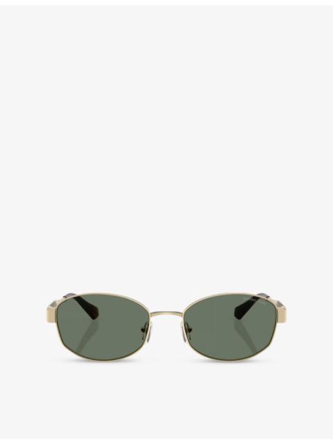 MICHAEL KORS MK1161 Monte Carlo Oval-Frame Metal Sunglasses