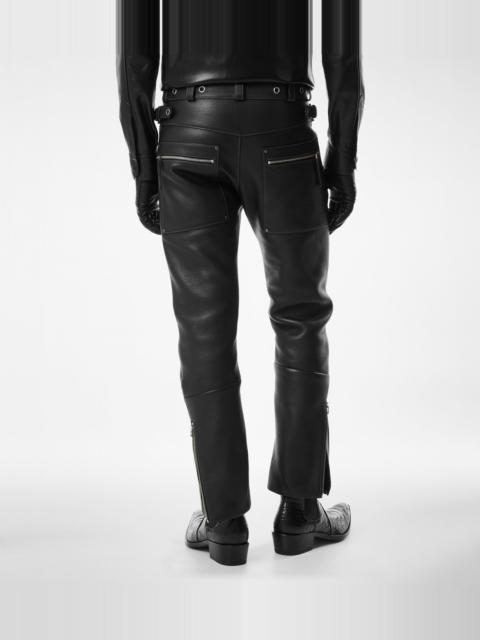 TOM FORD GRAIN LEATHER BIKER PANT
