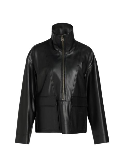 VERONICA BEARD Women's Brian Faux-Leather Popover Jacket - Black